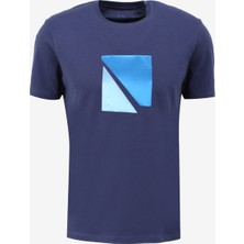Armani Exchange Bisiklet Yaka Düz Lacivert Erkek T-Shirt 3dztcf ZJ3VZ 15DJ