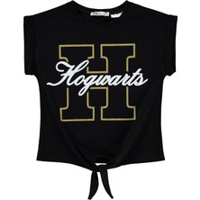Harry Potter Kız Çocuk Tişört 10-13 Yaş Siyah