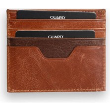 Guard Antik Taba - Kahverengi Çift Renk  Deri Kartlık - GRD2403XW22573