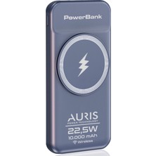 Auris WP19 10.000 Mah Wireles Super Fast Powerbank -Kablosuz Şarjözellikli