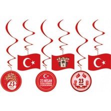 Patladı Gitti 23 Nisan Kutlama Tavan Sarkıt Süs 6'Lı Duvar Süsü