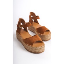 Mubiano Collection Kadın Süet Platform Espadril Taba -MCRGN290-TB