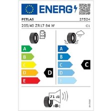 Petlas 205/40 R17 Tl 84W Reınf. Velox Sport Pt741 Oto Yaz Lastiği ( Üretim Yılı: 2024 )