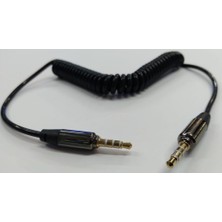 Mykablo Stereo Kablo - Helezon - Kaliteli - 3.5 mm TRRS - Erkek - Erkek - 1.30 Metre