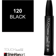 Shinhan Art Touch Ink Alkol Bazlı Mürekkep 20ML 120 Black