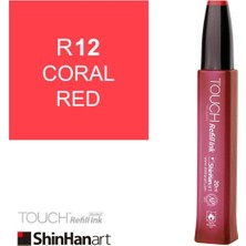 Shinhan Art Touch Ink Alkol Bazlı Mürekkep 20ML R12 Coral Red