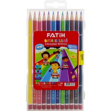 Fatih Mercanlı 12 Renk Kuru Boya Çantalı Renkli Kalemler Çocuklar İçin