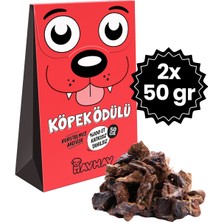 Havhav Doğal Köpek Ödülü 2 Adet Katkısız Köpek Ödül Maması Seti 2x50 G %100 Kurutulmuş Dana Et