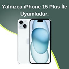 iPhone 15 Plus Uyumlu Lüks Gümüş Yıldızlı Taşlı Kılıf