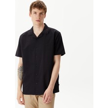 Nautıca Erkek Siyah Classıc Fıt Kısa Kollu Çizgili Gömlek W45407T.0TB