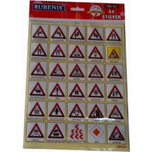 Rubenis Sticker Trafik Levha Işaretli FMS-302