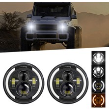 Buyfun 2 Adet 7 Inç Araba Motosiklet Drl ile LED Far/dönüş (Yurt Dışından)