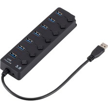 Buyfun USB 3.0 Hub Splitter 7 Portları ile On / Off Anahtarları (Yurt Dışından)