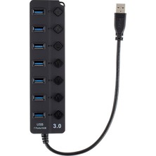 Buyfun USB 3.0 Hub Splitter 7 Portları ile On / Off Anahtarları (Yurt Dışından)