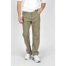 Lee Cooper Ricky Nd 1 Erkek Hıgh Rıse Straıght Rahat Kesim Yüksek Bel Dokuma Pantolon Düz Paça Yeşil