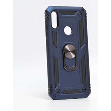 Canpay Honor 8A Uyumlu Kılıf Standlı Manyetik Yüzüklü Military Magnetic Ring Polycarbonate And Tpu Case