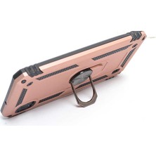 Canpay Samsung Galaxy A10 Uyumlu Kılıf Standlı Manyetik Yüzüklü Military Magnetic Ring Polycarbonate And Tpu Case