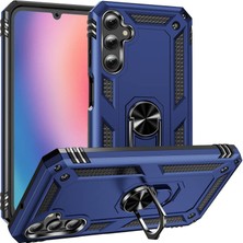 Canpay Samsung Galaxy A25 Uyumlu Kılıf Standlı Manyetik Yüzüklü Military Magnetic Ring Polycarbonate And Tpu Case