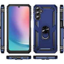 Canpay Samsung Galaxy A25 Uyumlu Kılıf Standlı Manyetik Yüzüklü Military Magnetic Ring Polycarbonate And Tpu Case