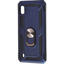 Canpay Samsung Galaxy A10 Uyumlu Kılıf Standlı Manyetik Yüzüklü Military Magnetic Ring Polycarbonate And Tpu Case