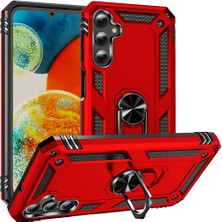 Canpay Samsung Galaxy A24 Uyumlu Kılıf Standlı Manyetik Yüzüklü Military Magnetic Ring Polycarbonate And Tpu Case