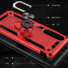 Canpay Samsung Galaxy A30 Uyumlu Kılıf Standlı Manyetik Yüzüklü Military Magnetic Ring Polycarbonate And Tpu Case