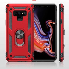 Canpay Samsung Galaxy Note 9 Uyumlu Kılıf Standlı Manyetik Yüzüklü Military Magnetic Ring Polycarbonate And Tpu Case