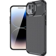 Canpay Apple iPhone 15 Uyumlu Kılıf Karbon Armor Serisi, Ultra Dayanıklı ve Esnek Slim Fit Karbon Görünümlü Silikon