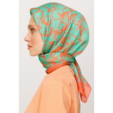 Mooncorn Floral Desen Dijital Soft Eşarp