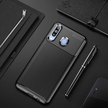 Canpay Samsung Galaxy M30 Uyumlu Kılıf Karbon Armor Serisi, Ultra Dayanıklı ve Esnek Slim Fit Karbon Görünümlü Silikon