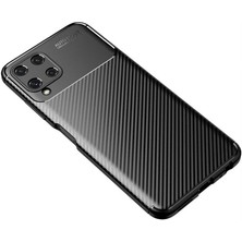 Canpay Samsung Galaxy M32 Uyumlu Kılıf Karbon Armor Serisi, Ultra Dayanıklı ve Esnek Slim Fit Karbon Görünümlü Silikon