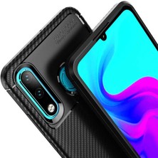 Canpay Huawei P30 Lite Uyumlu Kılıf Karbon Armor Serisi, Ultra Dayanıklı ve Esnek Slim Fit Karbon Görünümlü Silikon