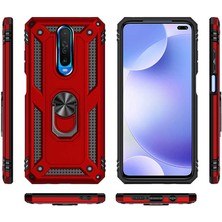 Canpay Xiaomi Redmi K30 Uyumlu Kılıf Standlı Manyetik Yüzüklü Military Magnetic Ring Polycarbonate And Tpu Case