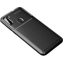 Canpay Samsung Galaxy A11 Uyumlu Kılıf Karbon Armor Serisi, Ultra Dayanıklı ve Esnek Slim Fit Karbon Görünümlü Silikon