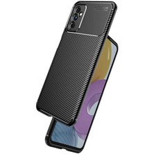 Canpay Samsung Galaxy M52 Uyumlu Kılıf Karbon Armor Serisi, Ultra Dayanıklı ve Esnek Slim Fit Karbon Görünümlü Silikon