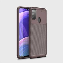 Canpay Samsung Galaxy M21 Uyumlu Kılıf Karbon Armor Serisi, Ultra Dayanıklı ve Esnek Slim Fit Karbon Görünümlü Silikon