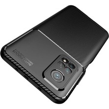 Canpay Xiaomi Mi 10T 5g Uyumlu Kılıf Karbon Armor Serisi, Ultra Dayanıklı ve Esnek Slim Fit Karbon Görünümlü Silikon