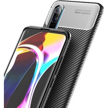 Canpay Xiaomi Mi 10 Uyumlu Kılıf Karbon Armor Serisi, Ultra Dayanıklı ve Esnek Slim Fit Karbon Görünümlü Silikon