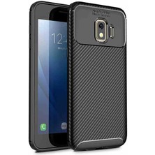 Canpay Samsung Galaxy J2 Core Uyumlu Kılıf Karbon Armor Serisi, Ultra Dayanıklı ve Esnek Slim Fit Karbon Görünümlü Silikon