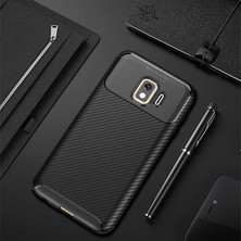 Canpay Samsung Galaxy J2 Core Uyumlu Kılıf Karbon Armor Serisi, Ultra Dayanıklı ve Esnek Slim Fit Karbon Görünümlü Silikon