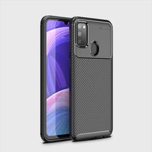 Canpay Samsung Galaxy M21 Uyumlu Kılıf Karbon Armor Serisi, Ultra Dayanıklı ve Esnek Slim Fit Karbon Görünümlü Silikon