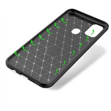 Canpay Samsung Galaxy M21 Uyumlu Kılıf Karbon Armor Serisi, Ultra Dayanıklı ve Esnek Slim Fit Karbon Görünümlü Silikon