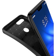 Canpay Xiaomi Mi 8 Lite Uyumlu Kılıf Karbon Armor Serisi, Ultra Dayanıklı ve Esnek Slim Fit Karbon Görünümlü Silikon