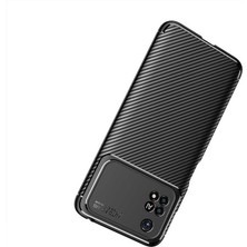 Canpay Xiaomi Poco M4 Pro 4g Uyumlu Kılıf Karbon Armor Serisi, Ultra Dayanıklı ve Esnek Slim Fit Karbon Görünümlü Silikon