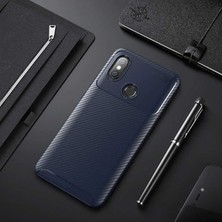 Canpay Xiaomi Mi Max 3 Uyumlu Kılıf Karbon Armor Serisi, Ultra Dayanıklı ve Esnek Slim Fit Karbon Görünümlü Silikon