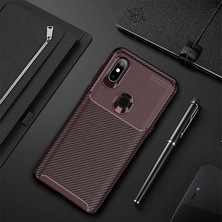 Canpay Xiaomi Mi Mix 3 Uyumlu Kılıf Karbon Armor Serisi, Ultra Dayanıklı ve Esnek Slim Fit Karbon Görünümlü Silikon