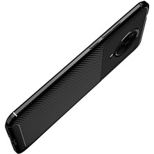 Canpay Xiaomi Redmi K30 Pro Uyumlu Kılıf Karbon Armor Serisi, Ultra Dayanıklı ve Esnek Slim Fit Karbon Görünümlü Silikon