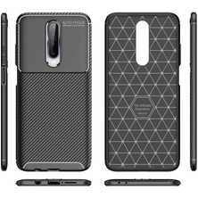 Canpay Xiaomi Redmi K30 Uyumlu Kılıf Karbon Armor Serisi, Ultra Dayanıklı ve Esnek Slim Fit Karbon Görünümlü Silikon