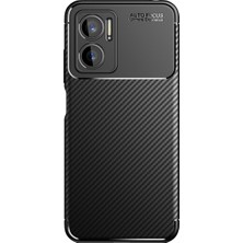 Canpay Xiaomi Redmi Note 11E Uyumlu Kılıf Karbon Armor Serisi, Ultra Dayanıklı ve Esnek Slim Fit Karbon Görünümlü Silikon