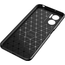 Canpay Xiaomi Redmi Note 11E Uyumlu Kılıf Karbon Armor Serisi, Ultra Dayanıklı ve Esnek Slim Fit Karbon Görünümlü Silikon